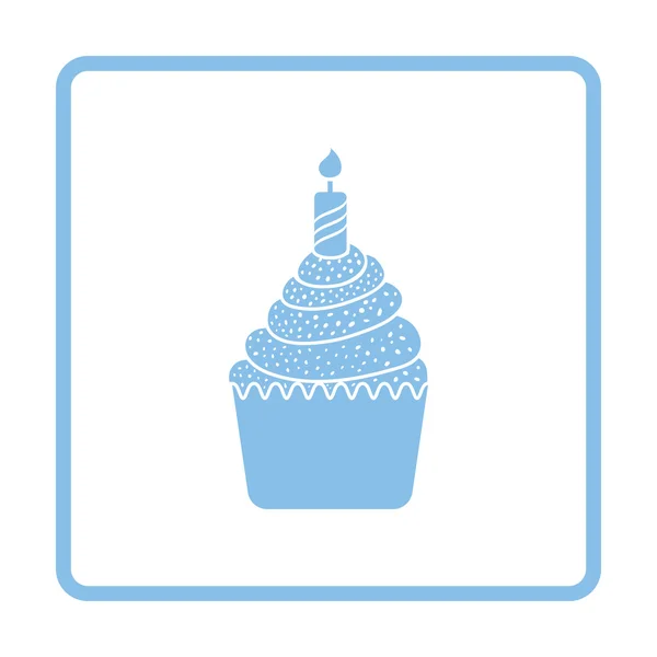 First birthday cake icon — Stock Vector