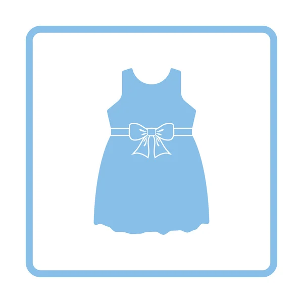 Baby flicka klä ikonen — Stock vektor