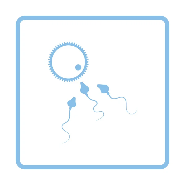 Sperm and egg cell icon — Stock Vector