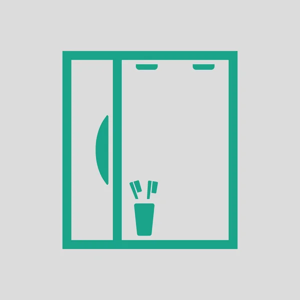 Fürdőszoba tükör ikon — Stock Vector