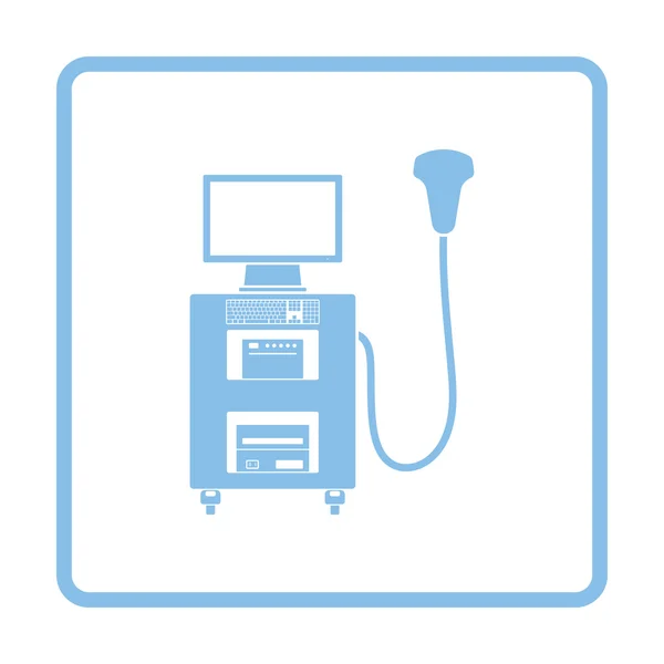 Echografie diagnostische machine-symbool — Stockvector