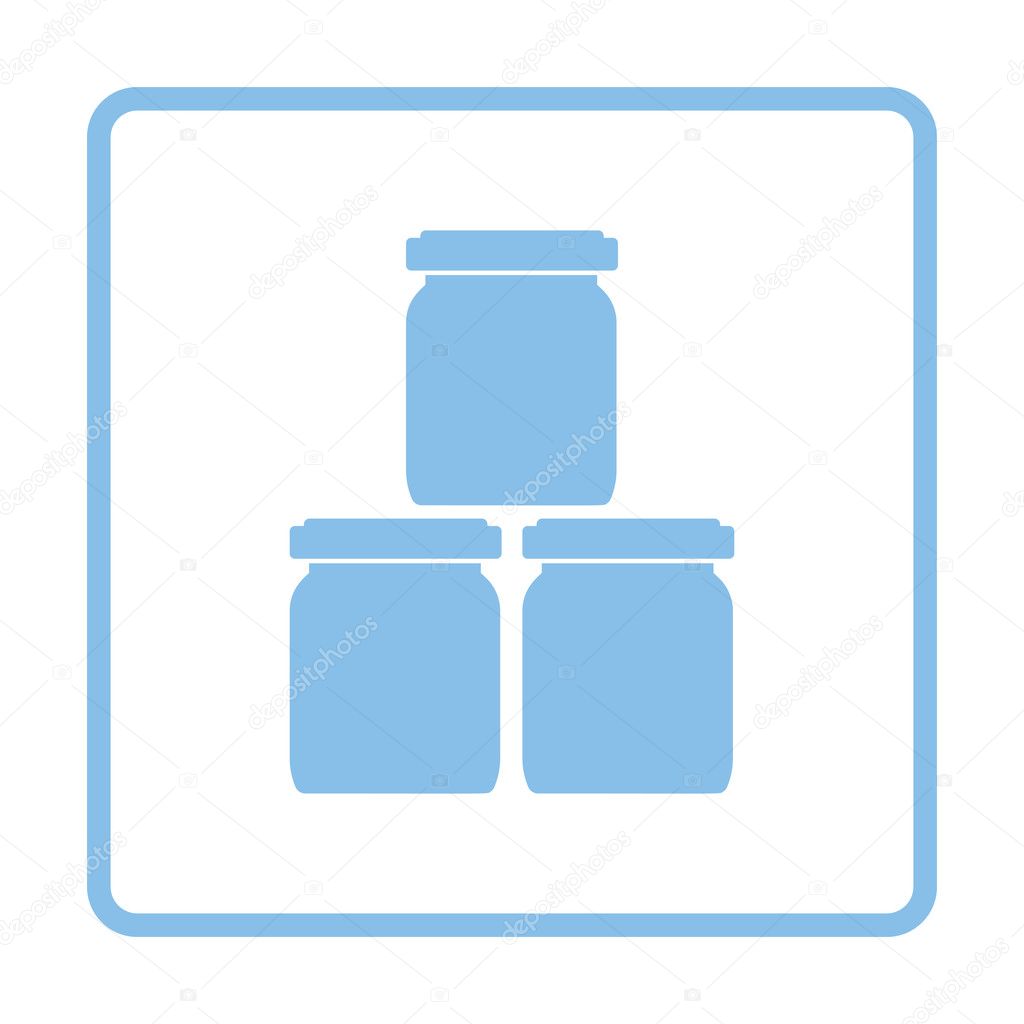 Baby glass jars icon