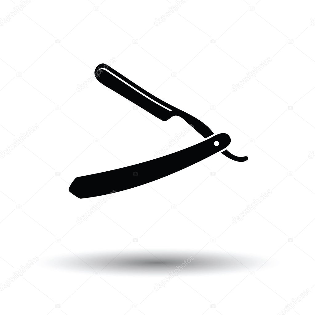 Razor icon  with shadow design.