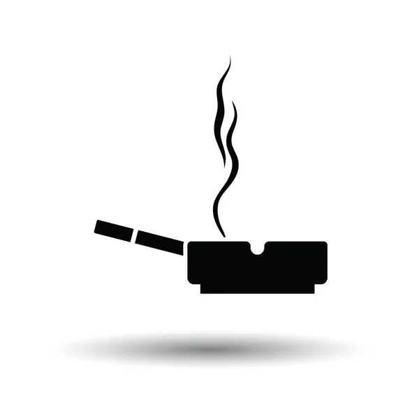Cigarett i en askkopp ikon — Stock vektor