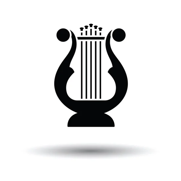 Icono de lira con diseño de sombra — Vector de stock
