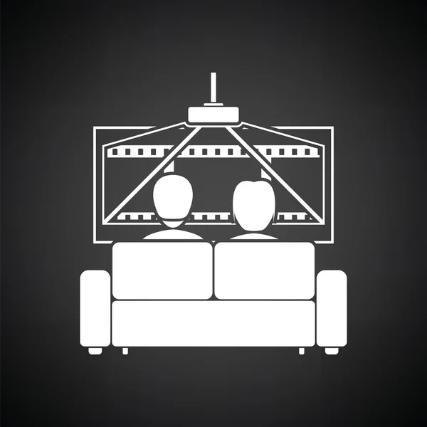 Cinema soffa ikonen — Stock vektor