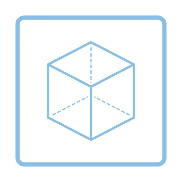 Cubo con icono de proyección — Archivo Imágenes Vectoriales