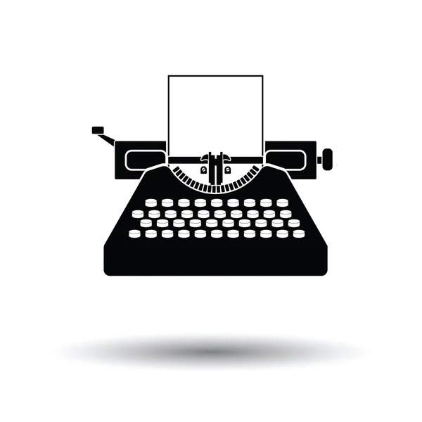 Typewriter icon with shadow design — Stock Vector