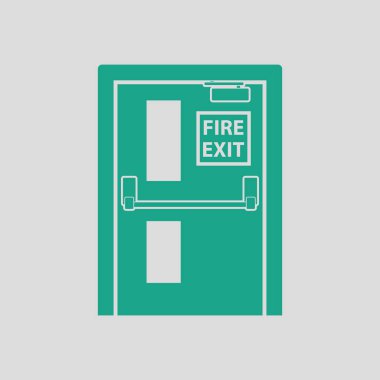 Fire exit door icon clipart