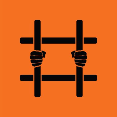Prison Barlar simgesi holding eller