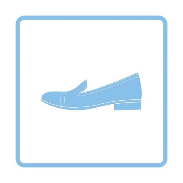 Mujer tacón bajo zapato icono — Vector de stock