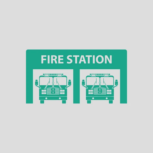 Icono estación de bomberos — Vector de stock