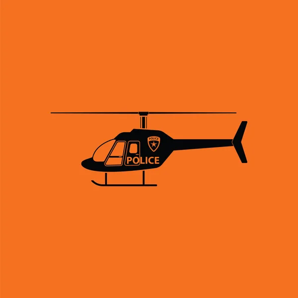 Police helicopter icon — Stock Vector