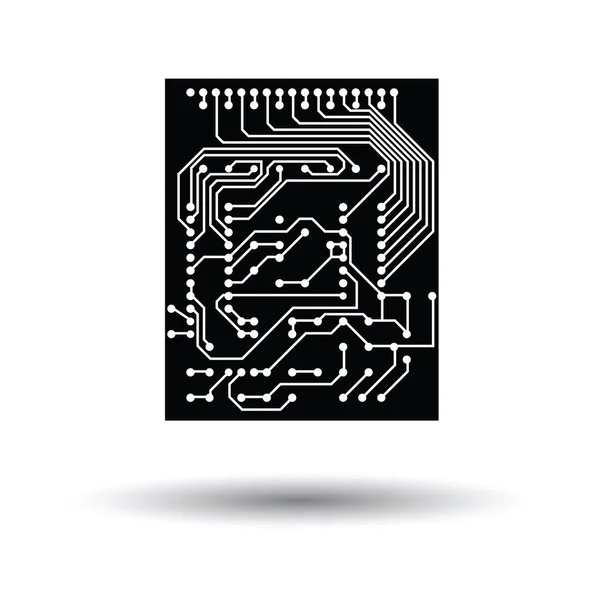 Icône de circuit avec design d'ombre . — Image vectorielle