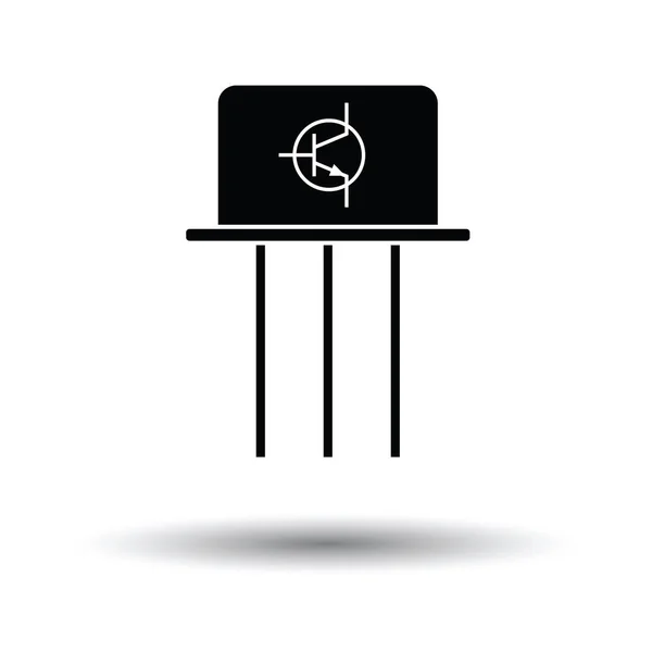 Значок транзистора с теневым дизайном . — стоковый вектор