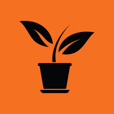 Plant in flower pot icon clipart