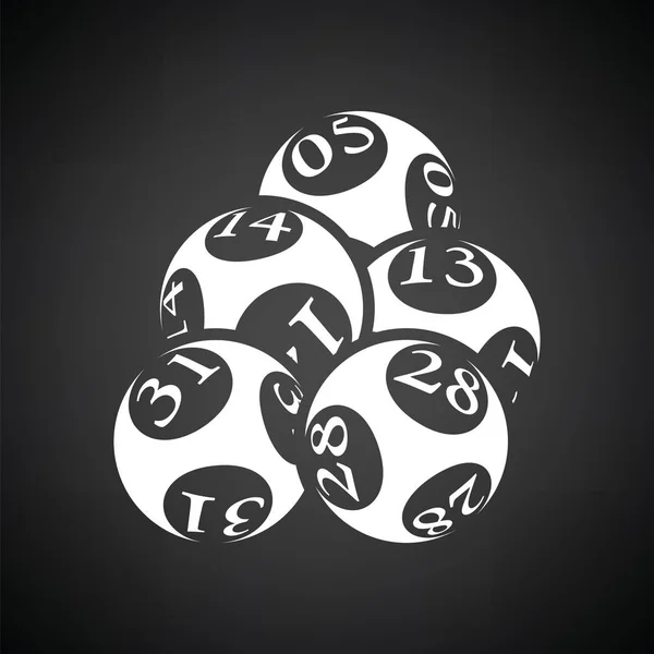 Lotto ballen pictogram — Stockvector
