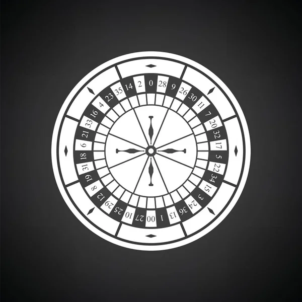 Roulette wiel pictogram — Stockvector