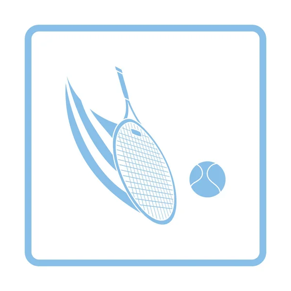 Tennisracket raken van een bal-pictogram — Stockvector