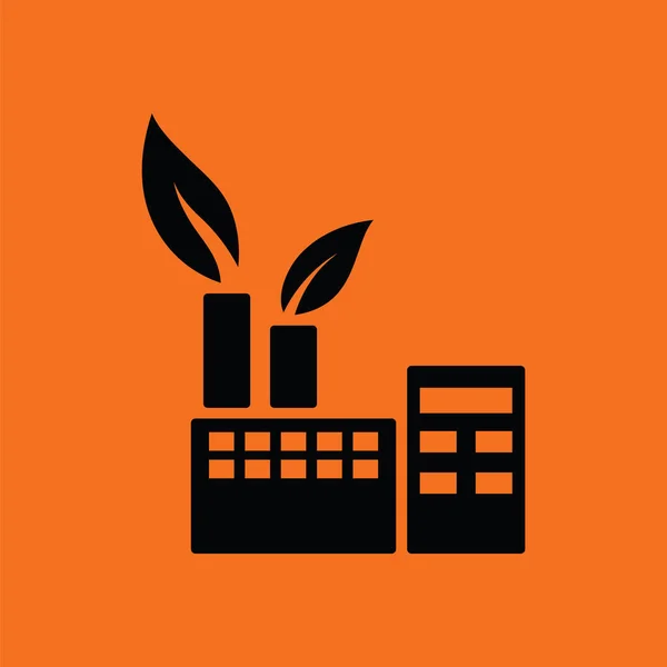 Icono de planta industrial ecológica — Vector de stock