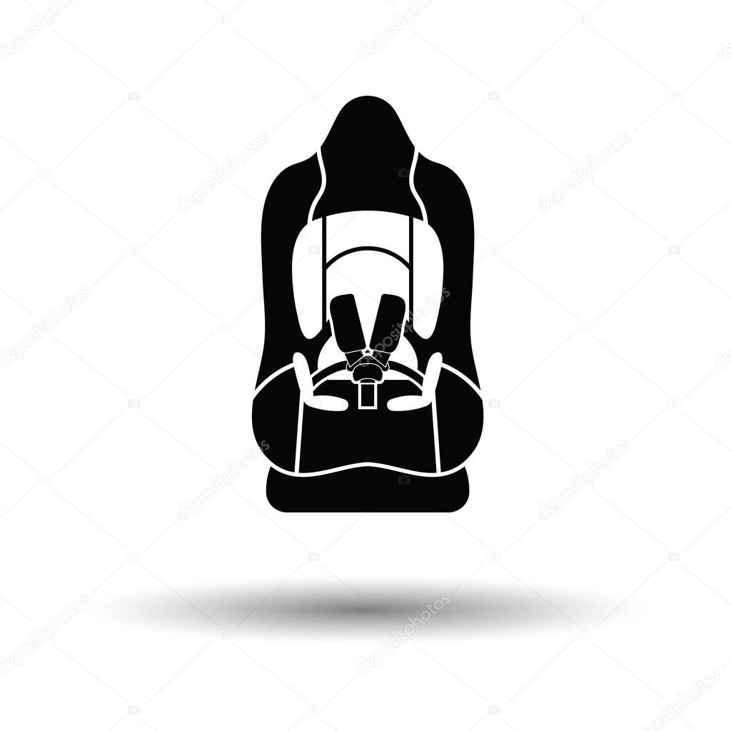 Baby car seat icon