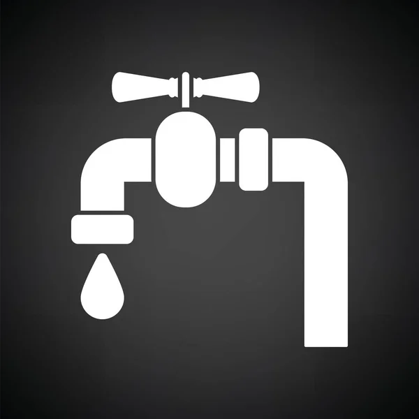 Icône de tuyau avec valve — Image vectorielle