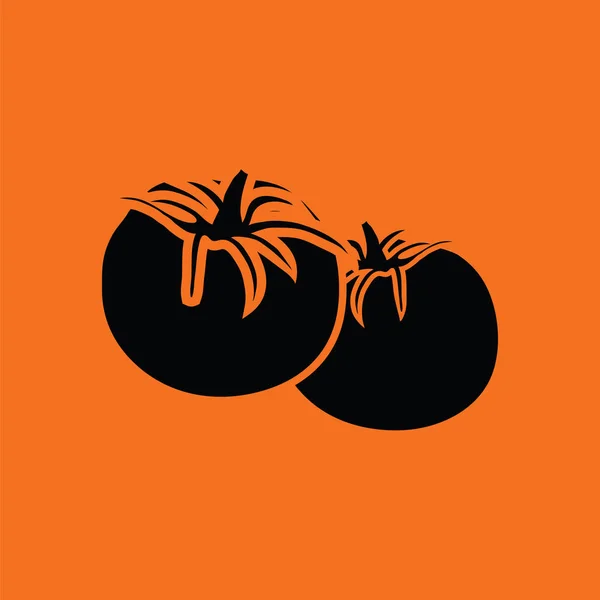 Ikone schwarzer Tomaten — Stockvektor
