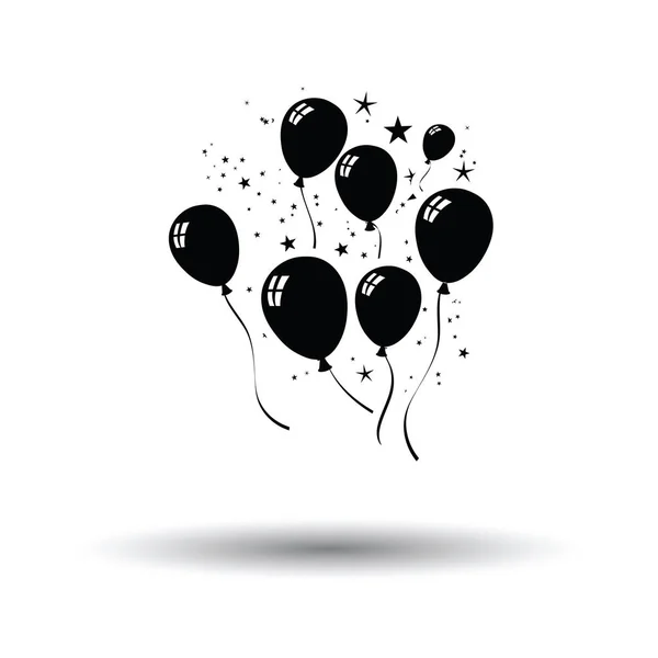 Κόμμα μπαλόνια και αστέρια εικονίδιο — Διανυσματικό Αρχείο