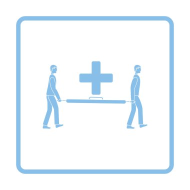 Sedye simgesini taşıyan futbol sağlık personeli