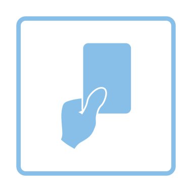 Futbol hakem el kartı simgesiyle