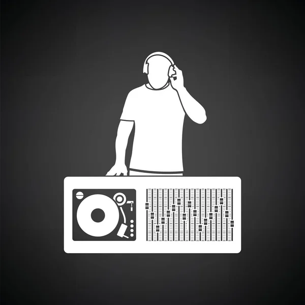 DJ ikona ilustrace. — Stockový vektor