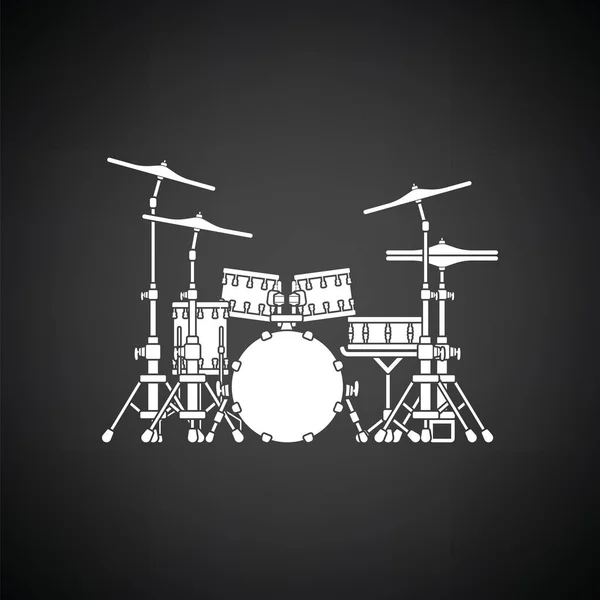 Het vastgestelde pictogram Drum — Stockvector