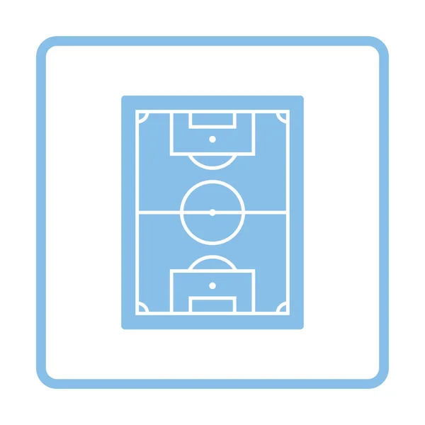 Icône de terrain de soccer vue aérienne — Image vectorielle