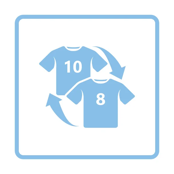 Soccer vervangen pictogram — Stockvector