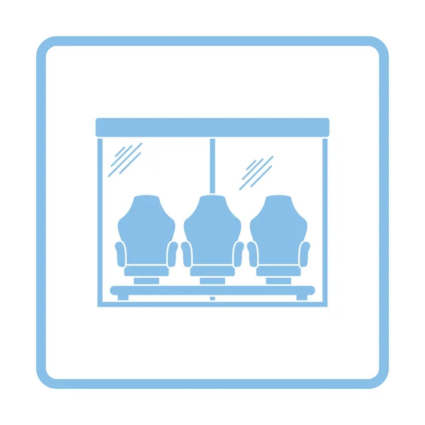 Voetballer van Bank pictogram — Stockvector