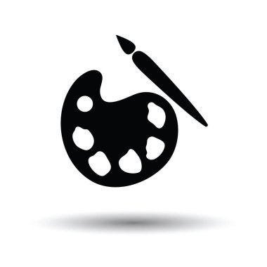 Okul paleti fırça simgesi olan