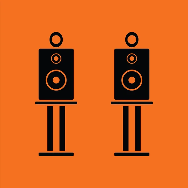 Pictogram van de luidsprekers van de audio systeem — Stockvector