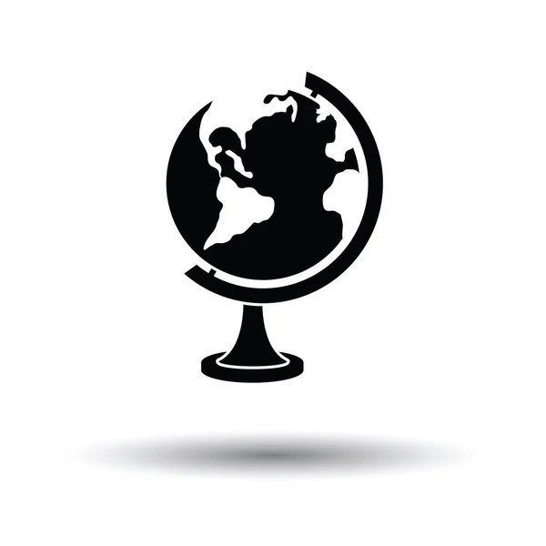 Icona del globo con disegno ombra — Vettoriale Stock