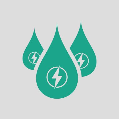 Hydro energy drops  icon clipart
