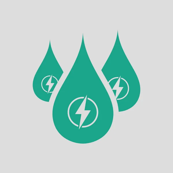 Waterkracht energie druppels pictogram — Stockvector