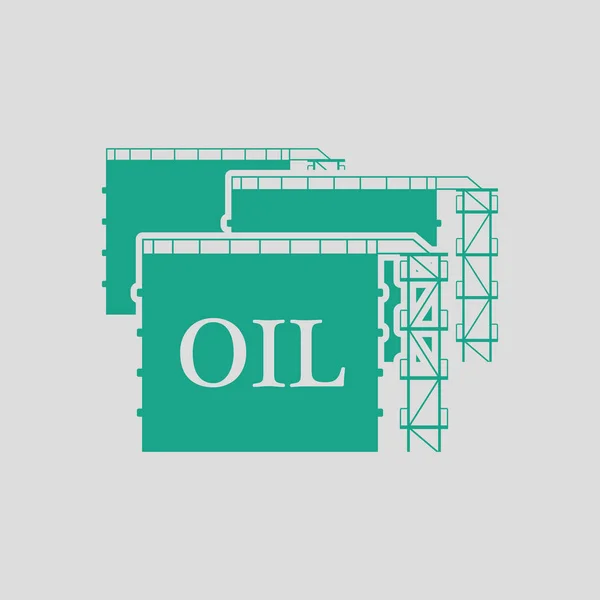 Icône de stockage de réservoir d'huile — Image vectorielle