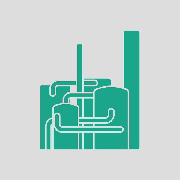Icono de planta química — Vector de stock