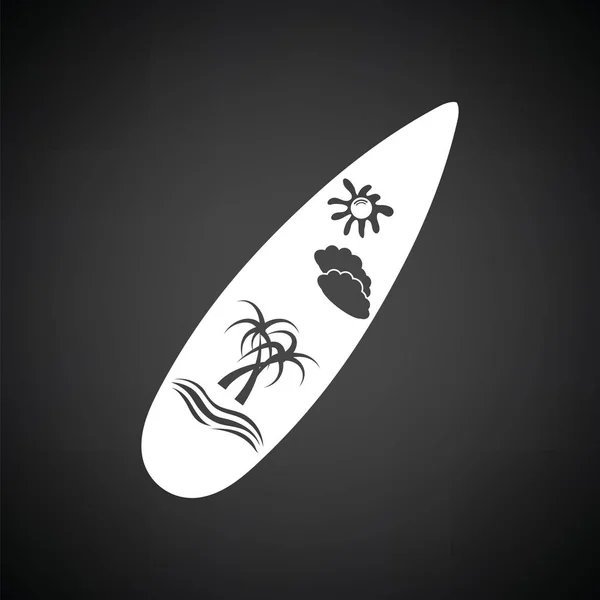 서핑 보드 아이콘 그림. — 스톡 벡터