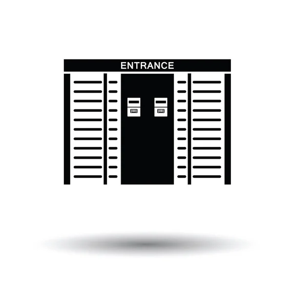 Στάδιο είσοδο εικονίδιο περιστροφική πόρτα — Διανυσματικό Αρχείο