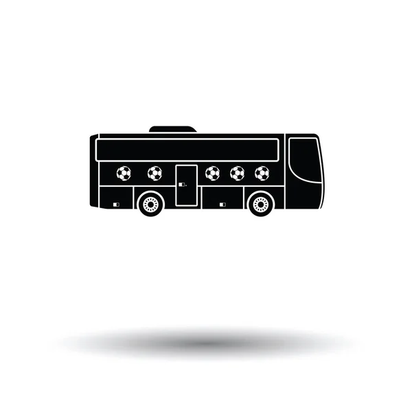 Піктограма футбольного вентилятора автобуса — стоковий вектор