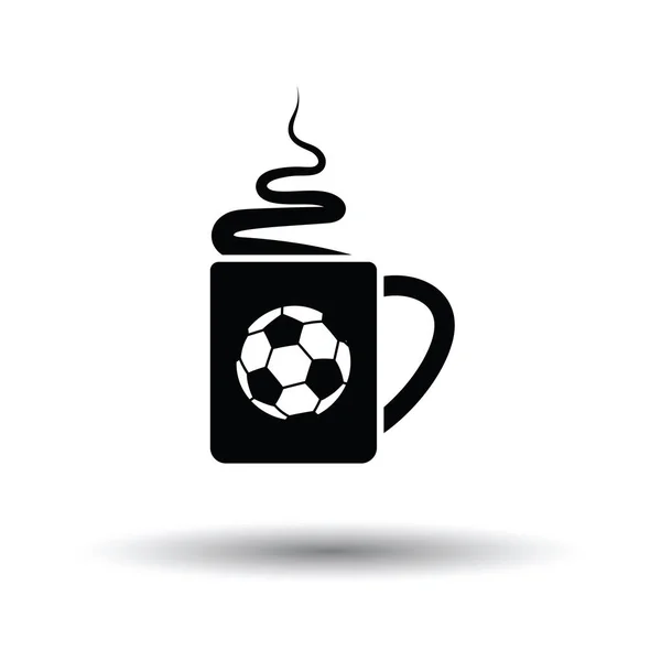 Futbol hayranları kahve Kupası duman simgesiyle — Stok Vektör