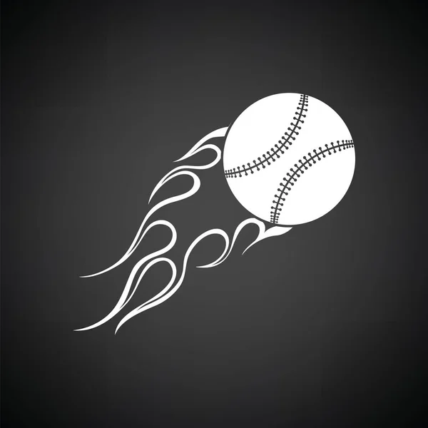 Baseball fire ball icon — Stock Vector