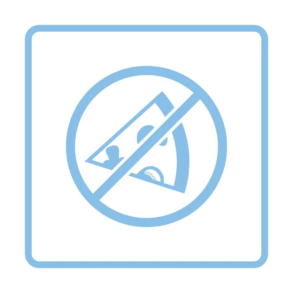 Icono de pizza prohibido — Vector de stock