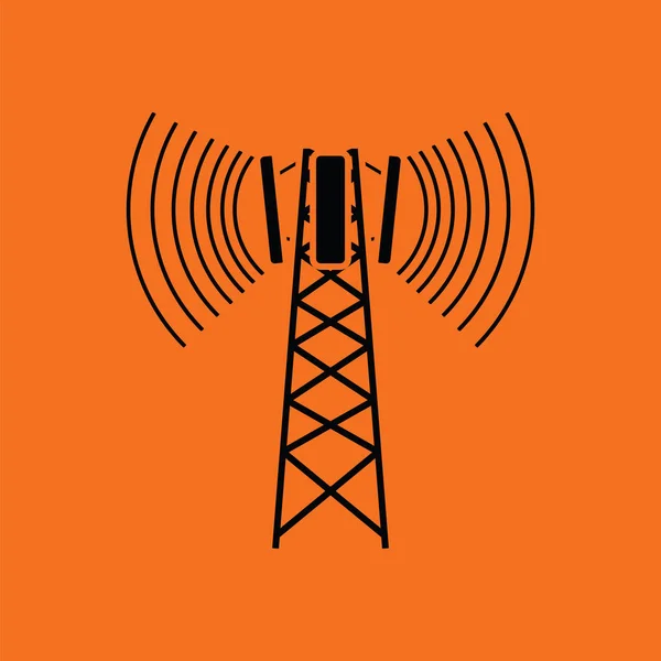 Ícone de antena de radiodifusão celular —  Vetores de Stock