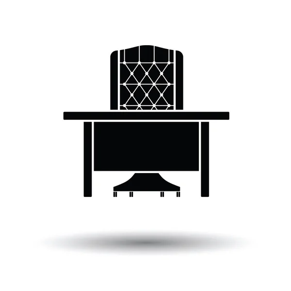 Значок стола и кресла — стоковый вектор